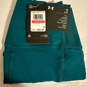 Under Armour Women's Fitted High Rise Ankle Legging Size XS Green Activewear NEW